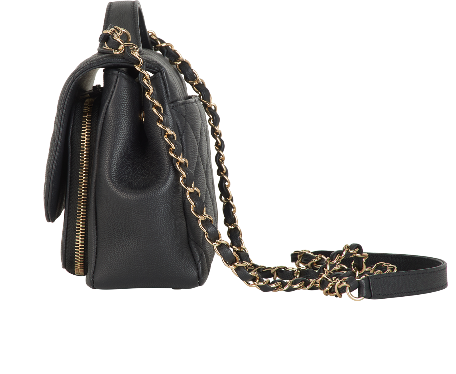 Business Affinity Bag, &pound;2,300, Handbags, Black, Caviar Leather, Bottom view